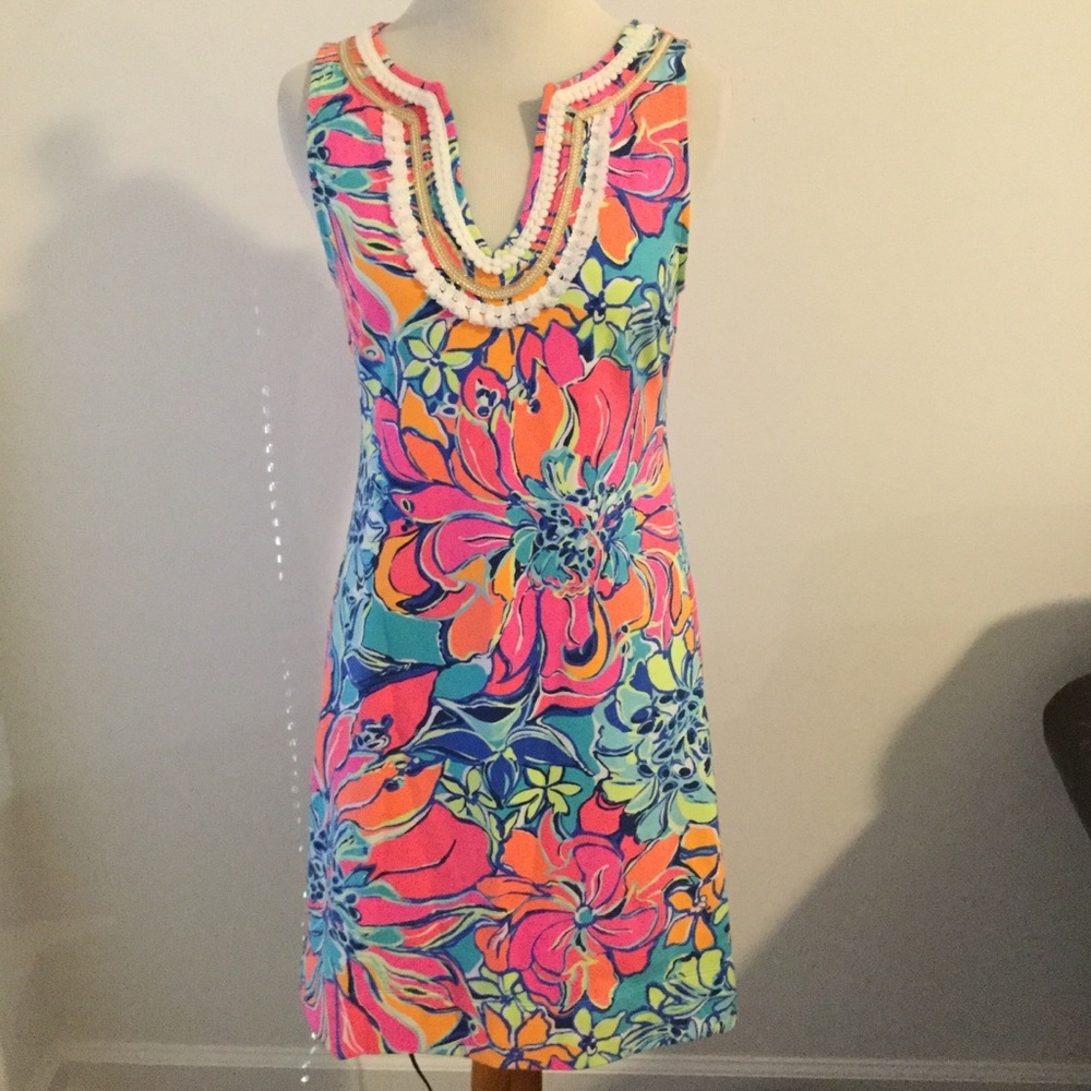 Lilly Pulitzer Harper Shift Dress Aqua breezy